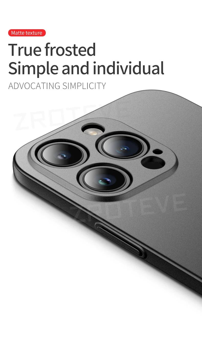 For iPhone 17 Air 17e 16 16e 15 14 13 12 Pro Max ZROTEVE Slim Matte Hard PC Cover For iPhone17 iPhone16 Plus Phone Case
