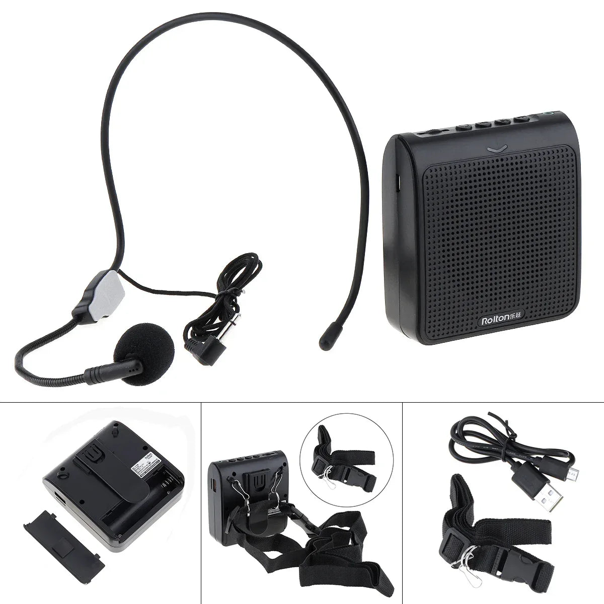 Megaphone Radios Original Sound Voice Amplifier Waist Band Clip Loudspeaker Support USB FM Radio TF MP3 Player For Teachers