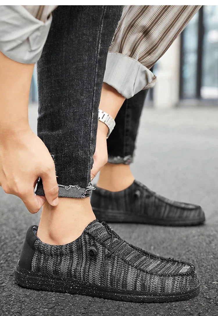 Men 2025 New Leisure Sneakers Spring Summer Breathable Lightweight Outdoor Canvas Shoes Large Size Men's Shoes Walking Loafers