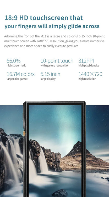 Zycbeautiful for fiiO M11 HIFI Music MP3 Player with Balanced Output/Support WIFI/Air Play/Spotify