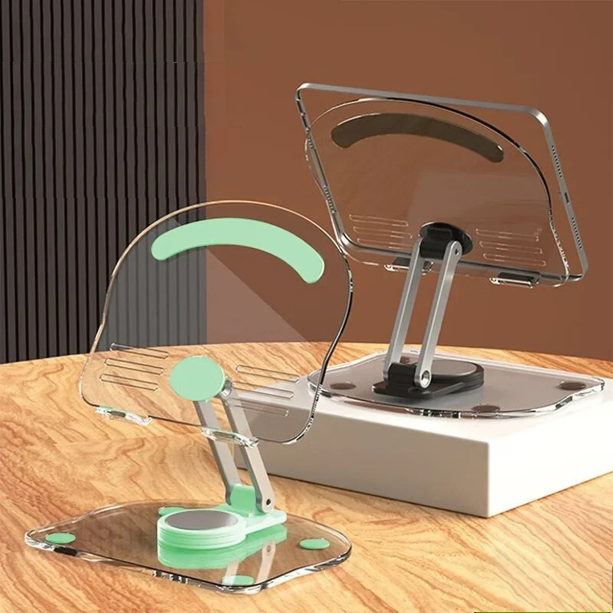 Foldable Tablet Support Office Desk Cell Phone Stand Telephone Versatile Grey Mobile Bracket