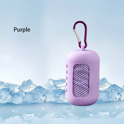 Summer Ice Silk Cold Sensation Sports Towel Outdoor Fitness Cool Towel Quick-drying Sweat-absorbing And Cooling Silicone Sleeve