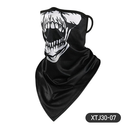 Motorcycle Cycling Face Mask for Men Neck Gaiter Scarf Skull Cap Sun Protection Cover Running Balaclava Bandana with Ear Loops