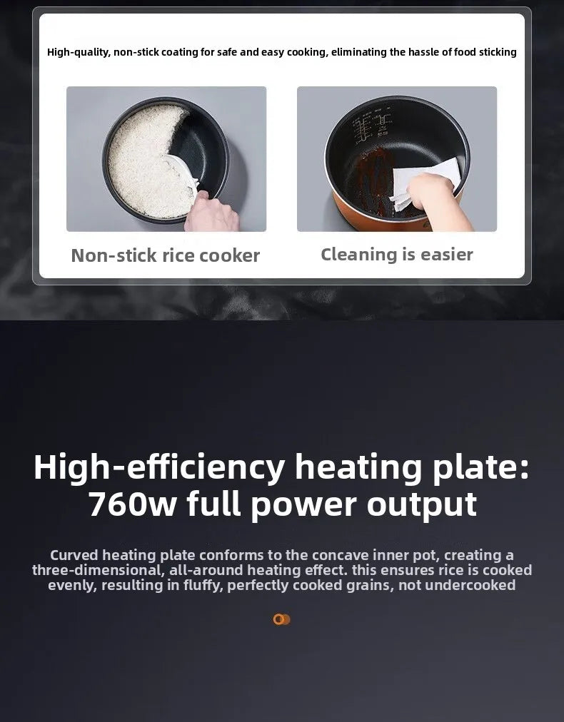 4L Smart Rice Cooker with Timer Function, Household Energy-Saving Soup and Porridge Cooker, Multifunctional Rice Cooker
