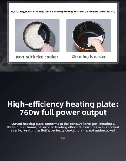 4L Smart Rice Cooker with Timer Function, Household Energy-Saving Soup and Porridge Cooker, Multifunctional Rice Cooker