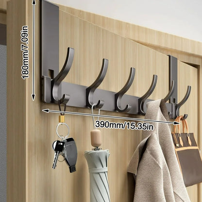 Door Behind Hook Storage Wall Hanging Clothes Hanger Coat Hook Punch-free Hanger Bedroom  Kitchen Organizer Quick Installation