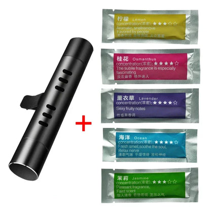 1/3/4Sets Car Air Freshener Outlet Car Air Conditioning Vent Solid Perfume Car Perfume Stick Supplement 6 Flavour