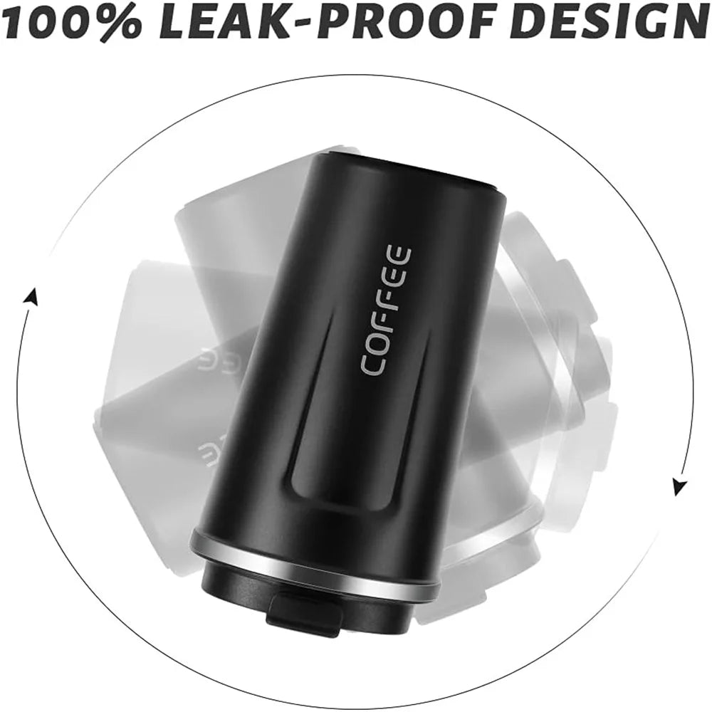 Gobelet isotherme intelligent en acier inoxydable avec affichage de la température, format voyage 380 ml ou 510 ml.