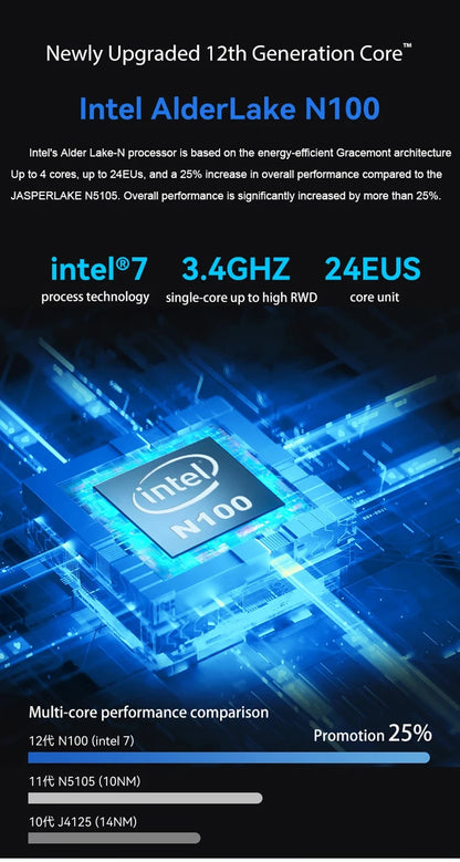 MOREFINE M9S Mini PC 12th Gen Intel i3 N305 N300 N200 ES QS PCIE3.0x4 2xLAN Home /Office Computer Windows 11 NUC WiFi6 Firewall