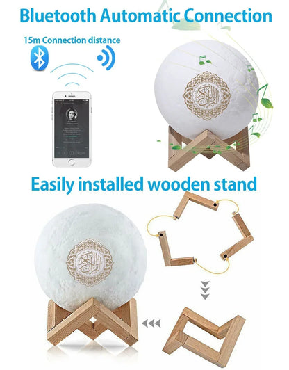 Bright Quran Azan Muslim Koran Bluetooth Speaker Portable Night Light Holy Lamp Sound Box Music Wireless Caixa De Som Bocina Mp3