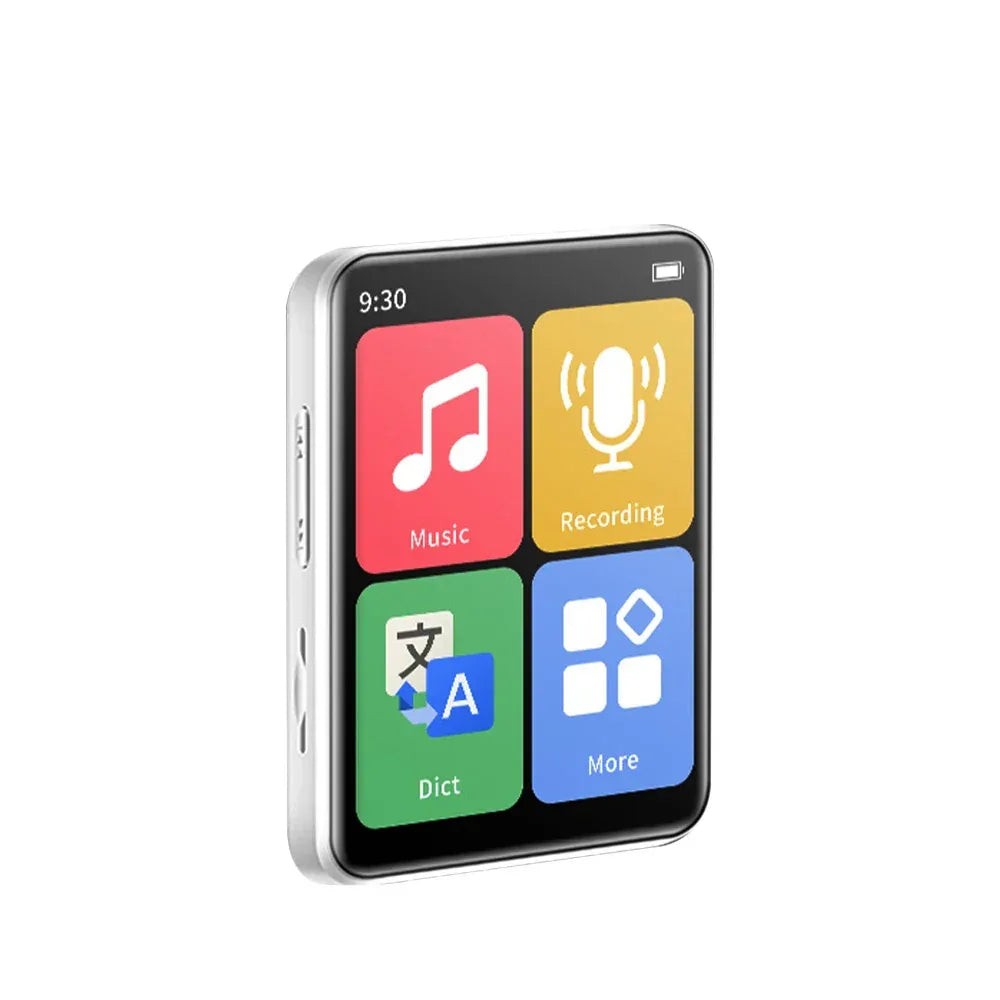 MP4 Player BT 5.0 Touch Screen Music Player Portable MP3 Player with Speakers FM Radio Recording E-Book 2-inch Screen