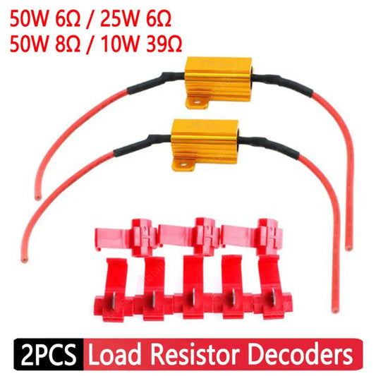 2Pcs Car LED Canbus Decoder 25W 25Ohm Load Resistors for Automobile Turn Signal Lantern License Plate Lamp Resistors Resistance by PDG ibma