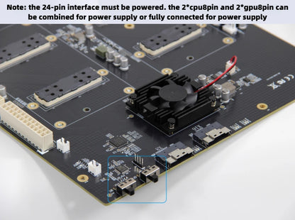 SXM2 for NVIDIA V100 GPU Adapter Board Card NVLink 300G 4-Port 4‑Way / Dual-Card Dual-Channel Pass-Through Expansion Backplane