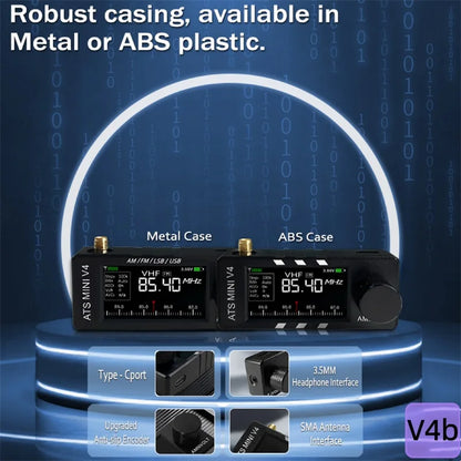 AMNVOLT V4B ATS MINI SI4732 Radio ALL Band DSP Radio FM AM SSB LSB USB Receiver with Added the Wired Headphone Feature