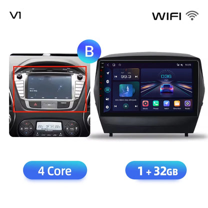 Junsun Android Wireless CarPlay Auto Car Radio For Hyundai Tucson 2 ix35 2009-2015 Car Intelligent Systems DSP SWC RDS GPS FM BT