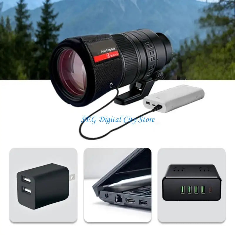 U75B Outdoor Anti Fog Band 300mm Length DSLR Fog Stopping Belt for Camera Lens Prevents Fogging in Rain Snow Condition