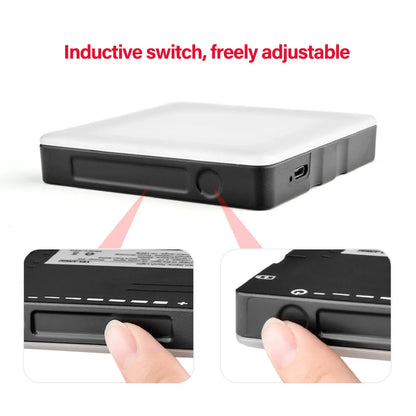 Portable Fill Light Sensitive  Color Temperature High Brightness Touch Control LED Video Light Panel for Photography