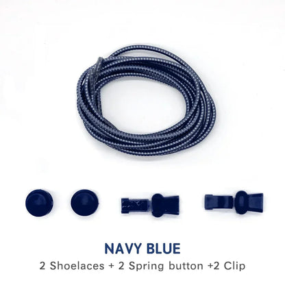 1 Pair of No Tie ShoesLaces Rubber Round Spring Lock Elastic Sneaker Shoelaces Laces Accessories Suitable for Kids Adult Lazy