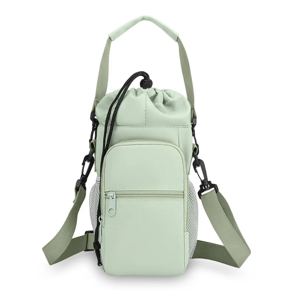 Universal Portable Water Bottle Bag Waterproof with Phone Pocket Insulated Cup Protective Cover Adjustable Strap Creative