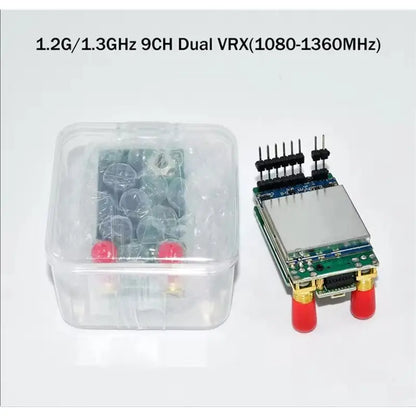 CJSD-VRX 1.2Ghz 1.3Ghz 9CH Wide Band 1080Mhz-1360Mhz Diversity Video Receiver 1 Set For SKY04X SKY04O Cobrax SD FPV Goggles