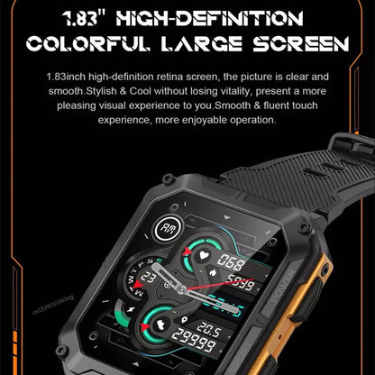 Smart Watch C20 PRO 1.83 Inch Men Music BT Call Outdoor Sports Fitness Tracker Heart Rate Blood Pressure Smartwatch