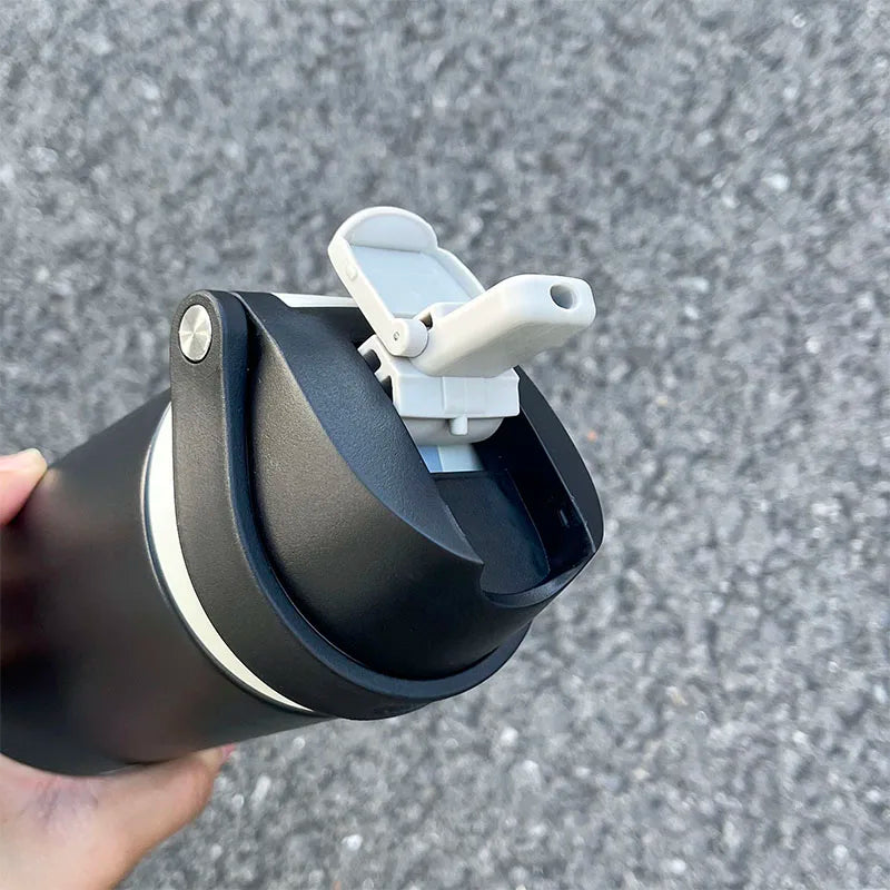 1pc Sports Cycling Water Bottle, 750ML Large Capacity Dual-Drinking Sports Water Bottle, Outdoor Portable Water Bottle