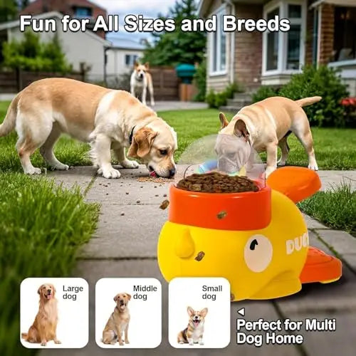 Pet slow food bowl, duck dog snack dispenser, slow anti-swallowing dog food feeder interactive feeder for small and medium pets