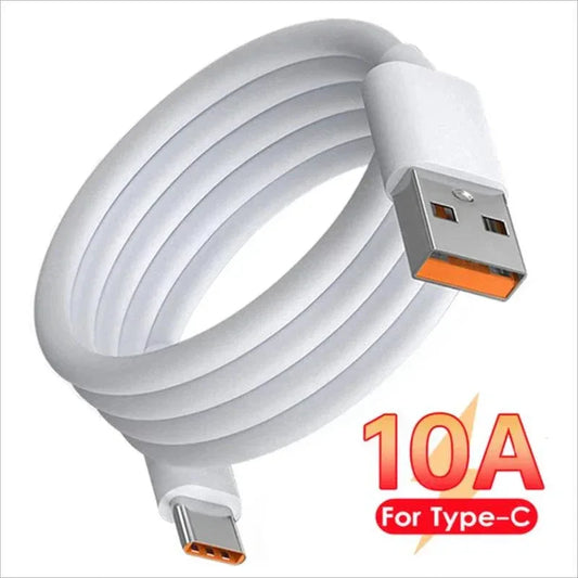 120W 10A Super Fast Charging Cable USB A To Type C Phone Charger Data Cord Quick Charge USB Type C Data Transfer Data Wire Cable