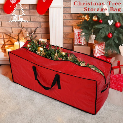 Christmas Tree Storage Bag for Up to 228.6cm Disassembled Trees with Reinforced Handles & Dual Zipper Dust & Moisture Protection