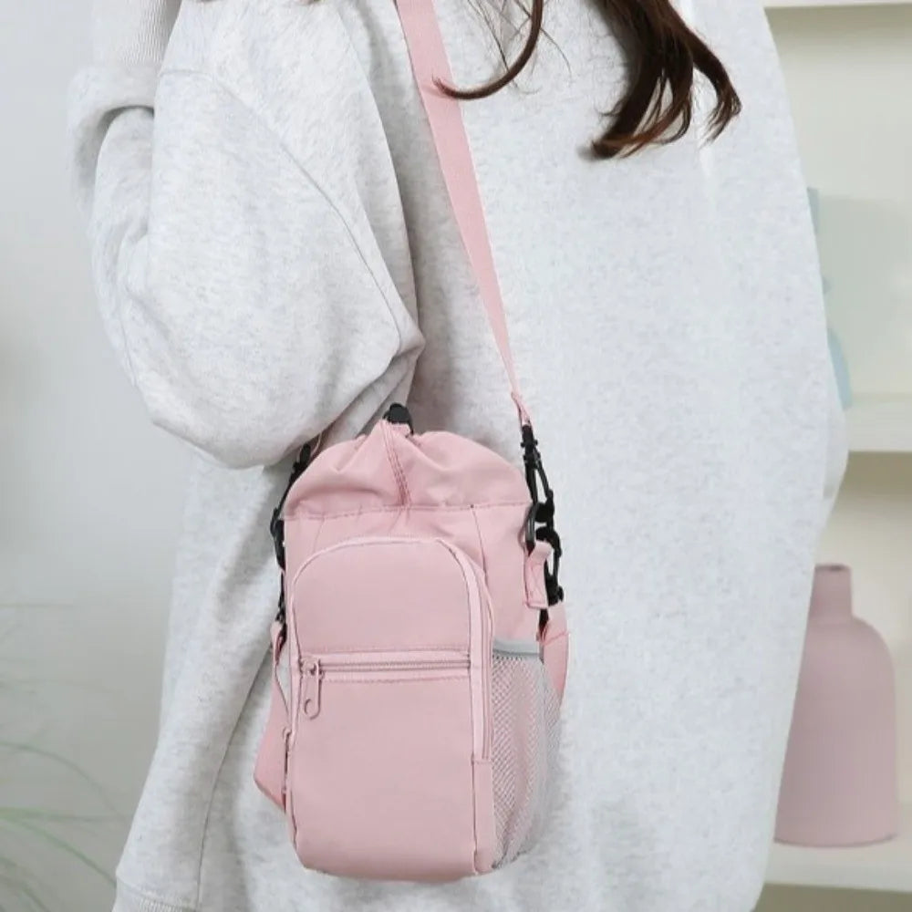 Universal Portable Water Bottle Bag Waterproof with Phone Pocket Insulated Cup Protective Cover Adjustable Strap Creative