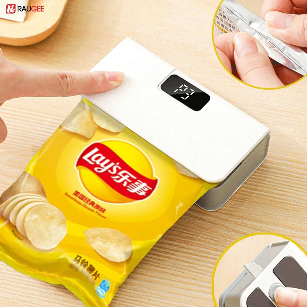 Mini Bag Sealer Plastic Bag Heat Sealer Plastic Bag Sealing Machine USB Rechargeable Portable Package Bags Sealer