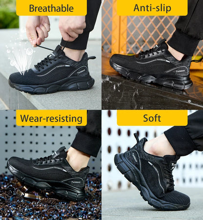 New men's safety shoes, anti smash and anti stab work shoes, men's indestructible safety boots, insulated shoes