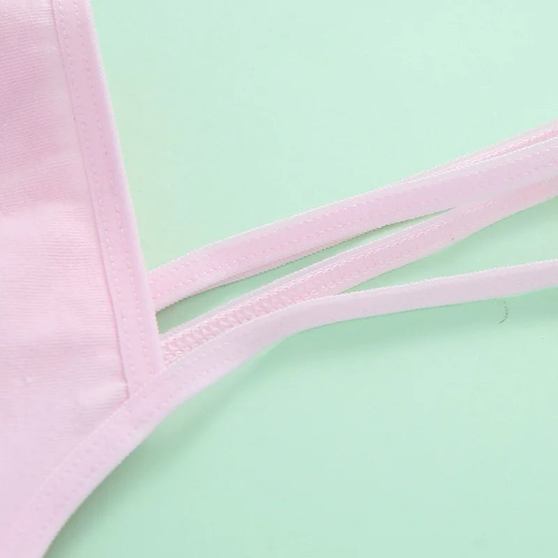 1pcs Cotton Thin Teenage Vest Girls Cartoon Print Bras Young Childrens Students Training Bras Maiden Kids Underwears Tank Tops