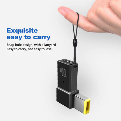 PD 100W USB Type C Female to DC Male Adapter for Lenovo ThinkPad USB-C Fast Charging Cable Converter Square PD Plug