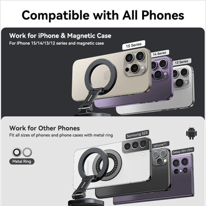 Joyroom Magnetic Car Phone Mount Strong Magnet Foldable Car Mount 360° Rotatable Car Phone Holder For 4.7-7.0 phones