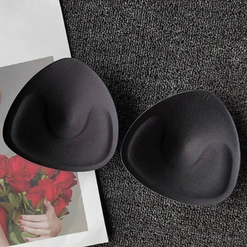 Invisible Triangle Sponge Push Up Bra Pads Women Sexy Inserts Underwear Sponge Swimsuit Bikini Breast Enhancers Chest Cup Pads