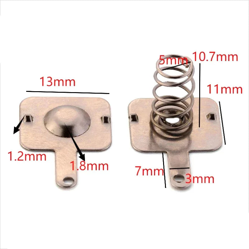 20pcs Battery Shrapnel 18650 Battery Spring Positive And Negative Contact Pieces 10pairs Battery Spring Piece Toy Spring Piece