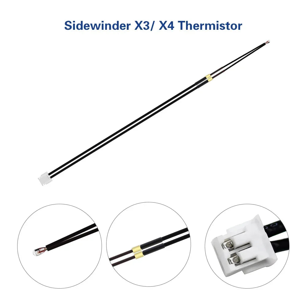 For Artillery SW-X3 X4 3D 24V 48W Ceramic Cartridge Heater Heating Rod 100K NTC Thermistor For Sidewinder X3 X4 3d printer