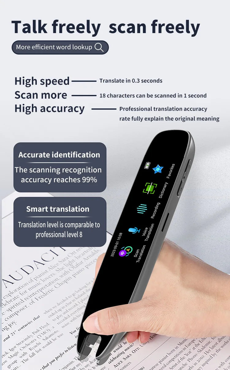 International version of scanning and translation pen, offline learning  wifi scanning and translation pen multi-language