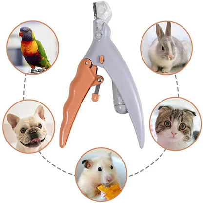 Professional Pet Nail Clipper With LED Light Safety Guard Cat Dog Toenail Scissors Trimmer Grooming Tool For Small Pets