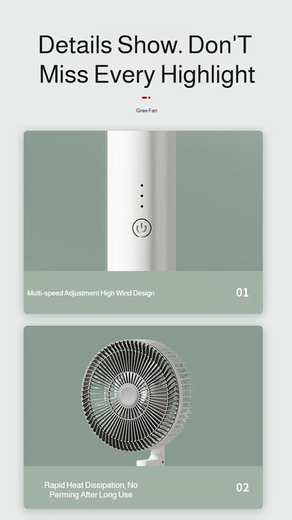 Household Air Circulation Fan Desktop Silent Electric Fan High Wind Floor Portable Fan Powerful Energy-saving Rental House Fan