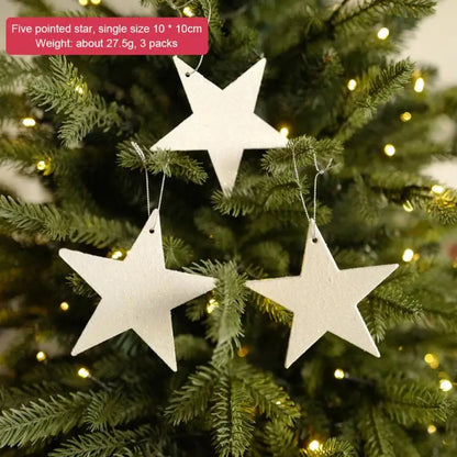 3Pcs Xmas Tree Pendants Snowflake Angel Deer Hanging Ornaments Christmas Decorations For Home Kids Toy New Year Party Decor