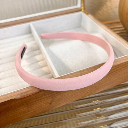 Thin Sponge Hairband 2024 Spring Summer Women's Girls Elegant Head Band Makeup Face Wash Hair Hoop Fashion Hair Accessories