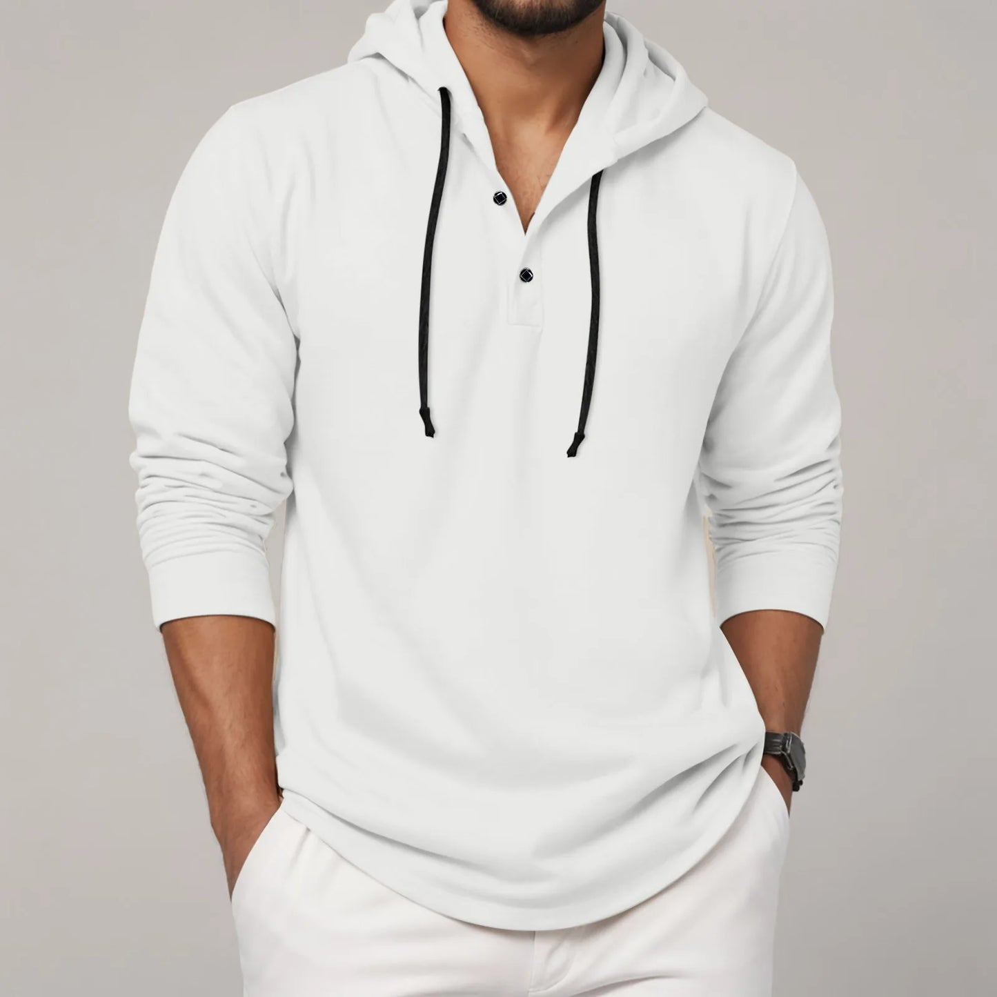 Men'S Hoodie Long Sleeve Button Shirt Casual Beach Yoga Sweatshirt Oversized Hoodie Sweatshirts Casual Shirts For Male Loose