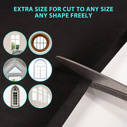 Blackout Curtain Self-adhesive Cooling Window Shades With Silver Coate For Living Room Bedroom Home Window Film Cloth