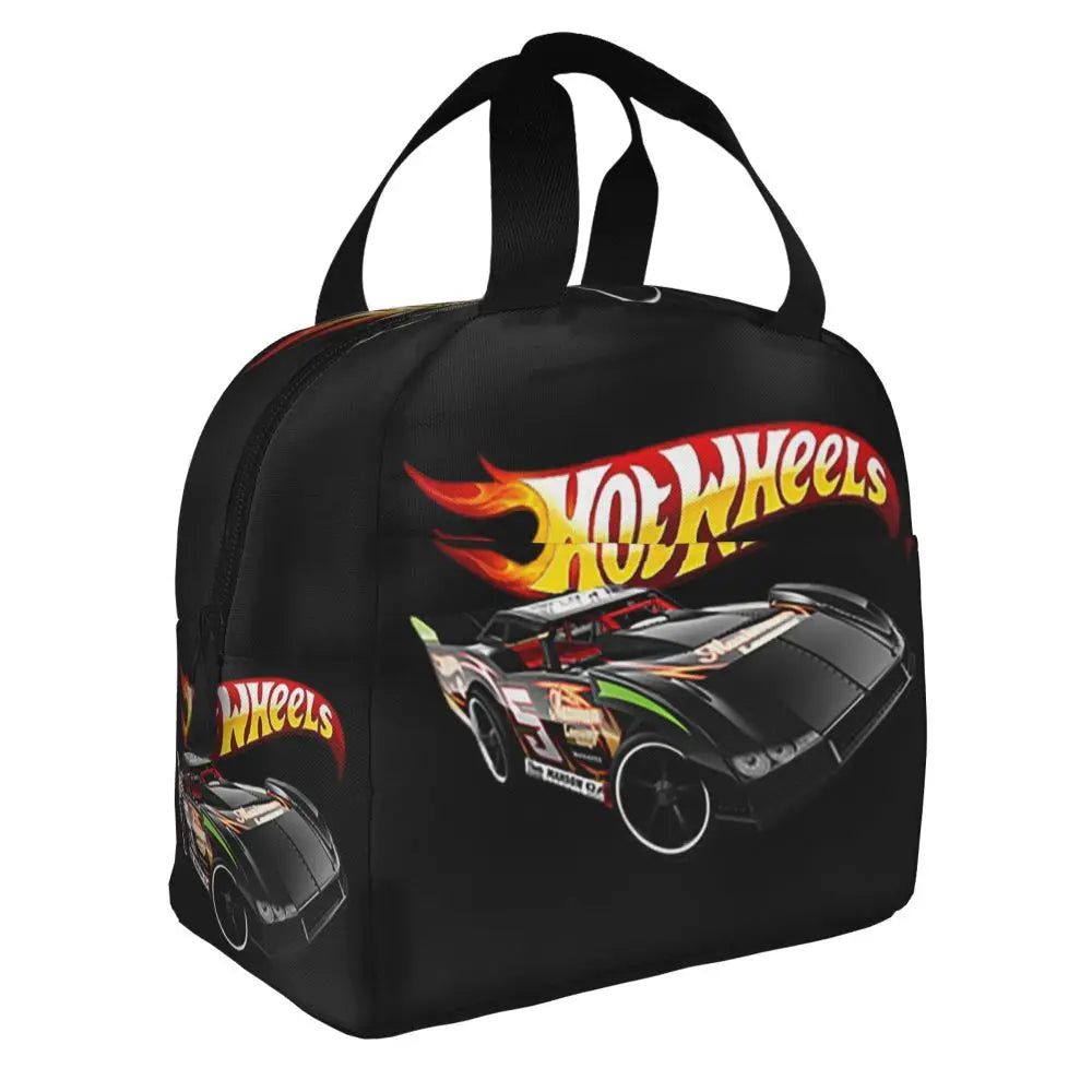 Custom Hot Wheels For Fans Thermal Insulated Lunch Bag Cartoon Sport Car Portable Lunch Container Travel Multifunction Food Box