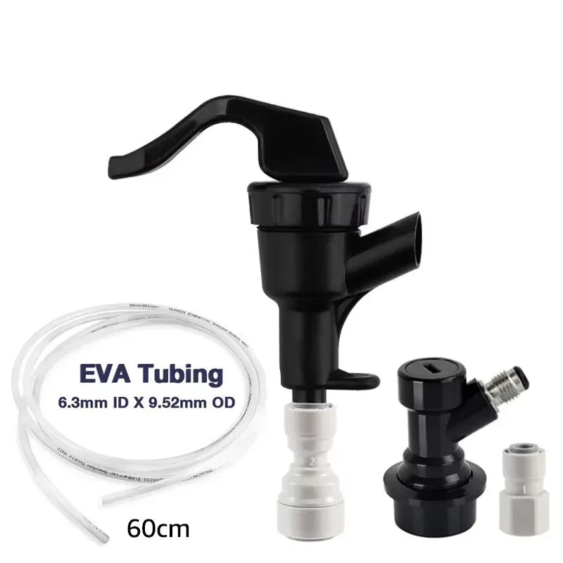 Push-fit Ball Lock Beer Line Assembly, Picnic Beer Tap Faucet with 60cm Hose,Quick Joint Connection Homebrew Beer Soda Dispenser