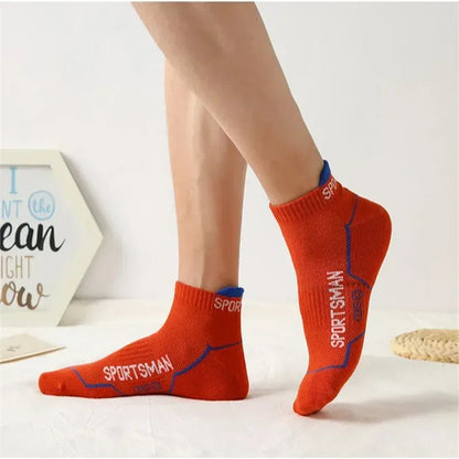 5 Pairs Men's Short Socks Sweat Absorbent and Odorous Basketball Running Sports Socks Breathable Mesh Men's Socks