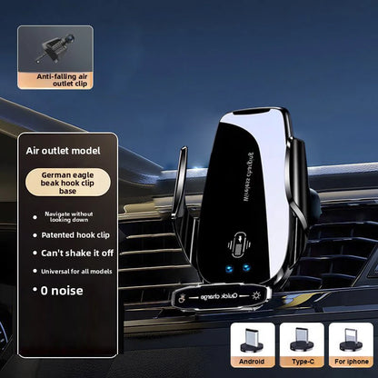 Wireless Charger For Car Mobile Cell Phone Holder Support For Mobile Car Mount Automotive Electric Induction Auto Clamping