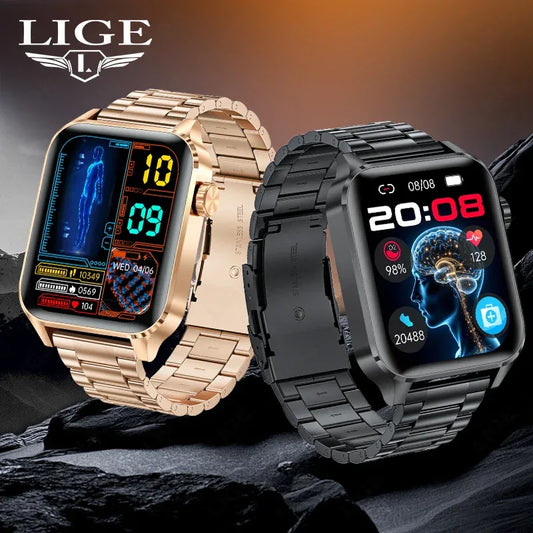 LIGE Smart Watch Sport Fitness Sleep Monitor Fashion Luxury Women's Watch Bluetooth Call Message Clearance Sale Men's Smartwatch